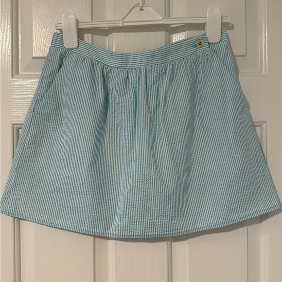 Lilly Pulitzer Dresses & Skirts - Lilly Pulitzer Light Blue A-Line Seersucker Skirt